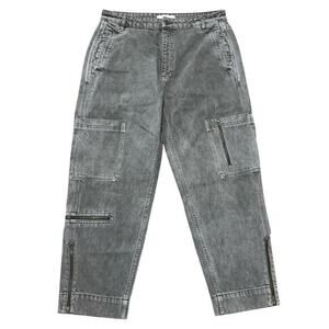 Kancan‎ Women's Cargo Jeans Straight Super High Rise Ankle Size 30
